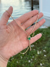 Load image into Gallery viewer, Italian Vintage 14k Yellow Gold 2.0ctw Natural Diamond &amp; Emerald Necklace
