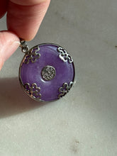 Load image into Gallery viewer, Dyed Purple Jade Sterling Silver Pendant
