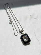 Load image into Gallery viewer, Antique Enamel Sterling Necklace 18”
