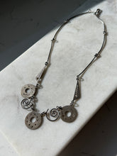 Load image into Gallery viewer, Vintage Modernist Spiral Sterling Silver Necklace 19”
