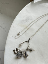 Load image into Gallery viewer, Vintage Charm Jumble Sterling Silver Necklace 18”
