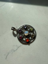 Load image into Gallery viewer, Vintage Cabochon Multi-Gemstone Sterling Pendant
