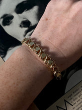 Load image into Gallery viewer, Mid-Century 14k Gold Chino Link Heart Bracelet
