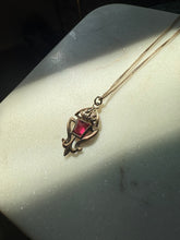 Load image into Gallery viewer, Vintage Red Spinel 1/20 12k Gold Filled Necklace

