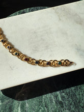Load image into Gallery viewer, Vintage Gold Plated Costume Bracelet 7.5”
