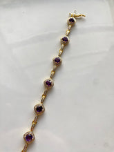 Load image into Gallery viewer, Amethyst Gold Vermeil .925 Bracelet
