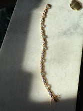 Load image into Gallery viewer, Blue Topaz Gold Vermeil Tennis Bracelet 7”

