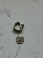 Load image into Gallery viewer, Sterling &amp; Glass Heart Locket Pendant
