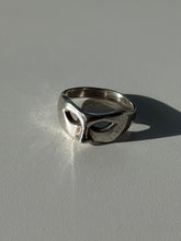Load image into Gallery viewer, Vintage Sterling Silver Mask Ring Size 8
