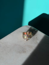 Load image into Gallery viewer, Multi Gemstone Gold Vermeil Ring Size 8.25
