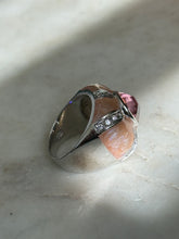 Load image into Gallery viewer, Chunky Pink Enamel Sterling Ring Size
