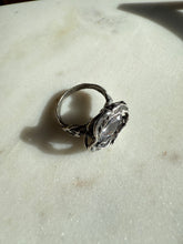 Load image into Gallery viewer, Brutalist Quartz Sterling Silver Ring Size 8.75
