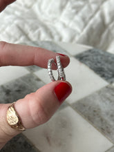 Load image into Gallery viewer, Diamond 14k White Gold Hoop Earrings
