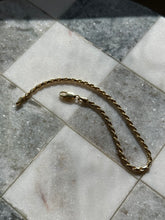 Load image into Gallery viewer, Light Tone Gold Vermeil Sterling Rope Bracelet 8.5”
