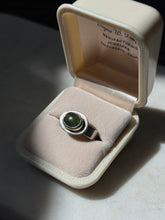 Load image into Gallery viewer, Vintage Jade Sterling Silver Ring Size 7.5
