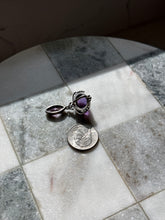 Load image into Gallery viewer, Amethyst Cabochon Sterling Silver Drop Pendant
