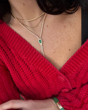 Load image into Gallery viewer, Italian Vintage 14k Yellow Gold 2.0ctw Natural Diamond &amp; Emerald Necklace
