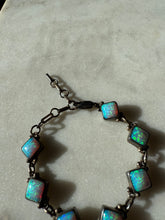 Load image into Gallery viewer, Simulated Opal Sterling Silver Bracelet
