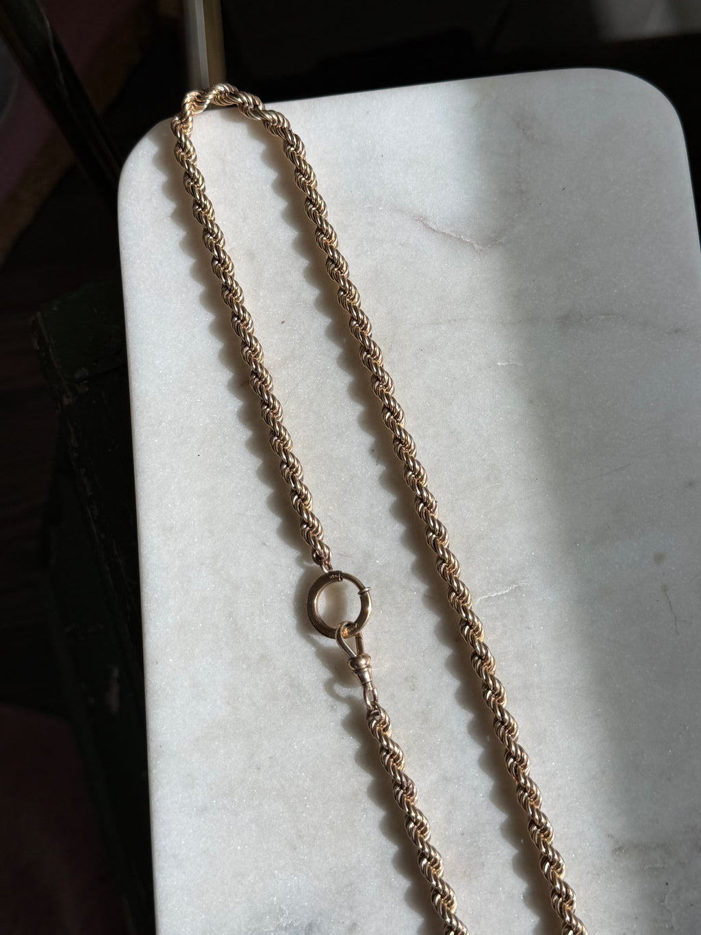 Vintage 1/20 12k Gold Filled Rope Chain 25”