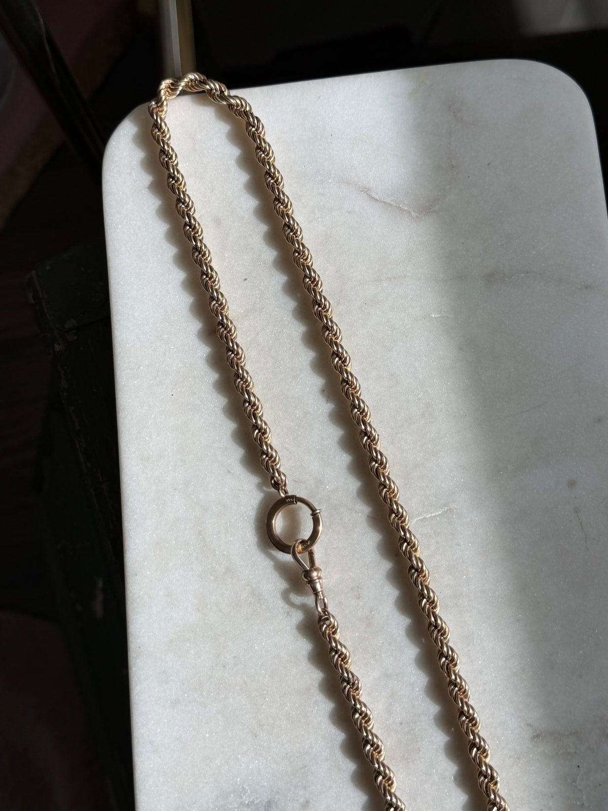 Vintage 1/20 12k Gold Filled Rope Chain 25”