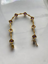 Load image into Gallery viewer, Amethyst Gold Vermeil .925 Bracelet
