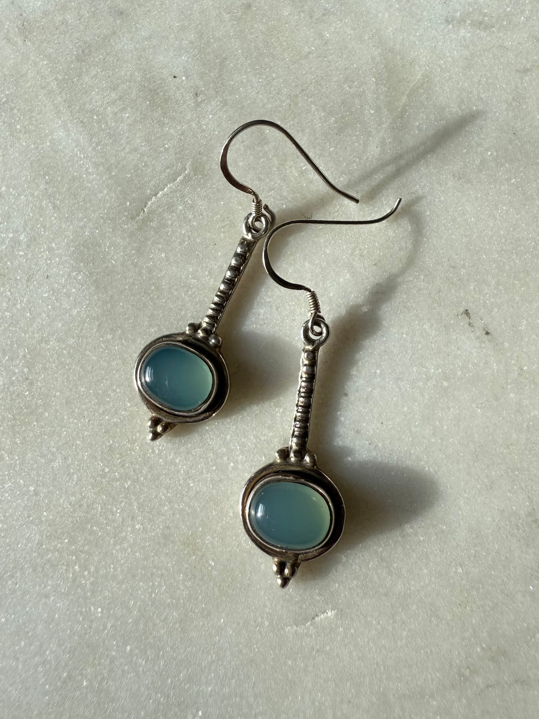 Chalcedony Sterling Silver Earrings