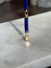 Load image into Gallery viewer, Lapis 14k Yellow Gold Bracelet 7.25”

