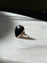 Load image into Gallery viewer, Vintage Black Onyx 10k Gold Ring Size 6
