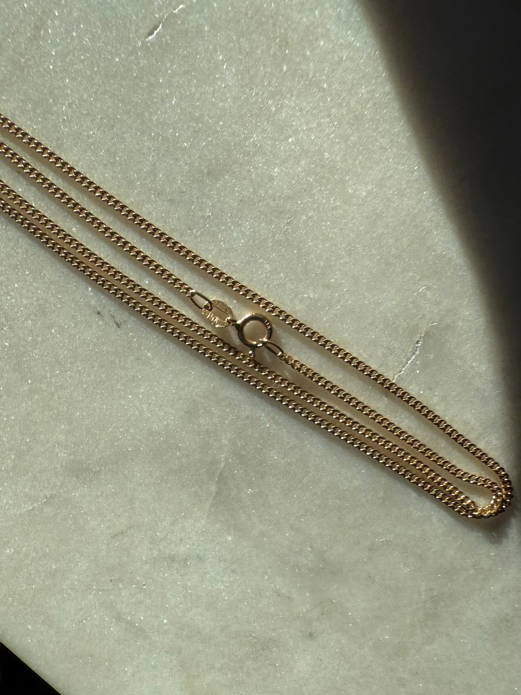 Cuban Link 14k Gold Chain 18.5”