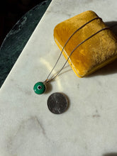 Load image into Gallery viewer, Green Evil Eye Protection Sterling Silver Necklace 17”
