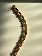 Load image into Gallery viewer, Vintage Gold Vermeil CZ Tennis Bracelet 7”

