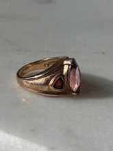 Load image into Gallery viewer, Garnet &amp; Amethyst Gold Vermeil Ring Size 8
