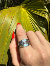 Load image into Gallery viewer, Abalone Sterling Silver Ring Size 8
