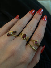 Load image into Gallery viewer, Garnet &amp; Diamond 14k Gold Bypass Ring
