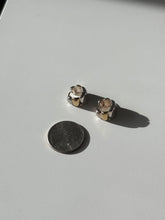 Load image into Gallery viewer, Two-Tone Sterling Silver Ribbed Clicker Hoops
