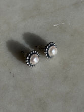 Load image into Gallery viewer, Sterling Pearl Post Back Earrings
