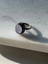 Load image into Gallery viewer, Purple Jade Sterling Silver Ring Size 8
