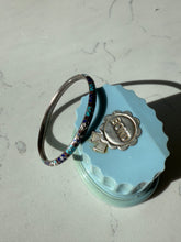 Load image into Gallery viewer, Enamel Sterling Silver Bangle 7”
