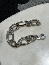 Load image into Gallery viewer, Chunky Hollow Sterling Silver Bracelet 7.75”

