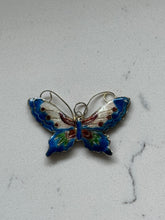 Load image into Gallery viewer, Vintage Enamel Butterfly Large Pendant
