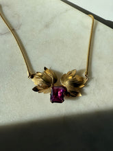 Load image into Gallery viewer, Forstner 1/20 12k Gold Filled Purple Czech Glass Necklace 16”
