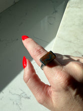Load image into Gallery viewer, Vintage Agate Sterling Silver Ring Size 7
