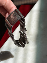 Load image into Gallery viewer, Floral Etched Sterling Silver Panel Link Bracelet 7.5”
