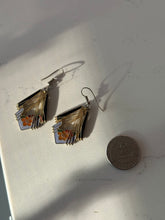 Load image into Gallery viewer, Vintage Enamel Gold Plated Earrings
