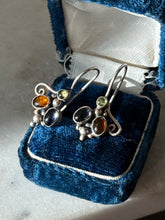 Load image into Gallery viewer, Vintage Sterling Silver Cabochon Earrings
