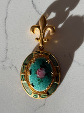 Load image into Gallery viewer, Vintage Costume Jewelry Enamel Fleur De Lis Brooch

