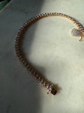 Load image into Gallery viewer, Dangle Heart Gold Vermeil Bracelet 7”
