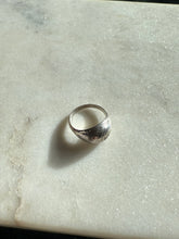 Load image into Gallery viewer, Vintage Etched Sterling Silver Mini Dome Ring Size 5.25
