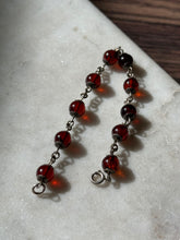 Load image into Gallery viewer, Red Bead Sterling Silver Bracelet 7.5”
