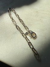 Load image into Gallery viewer, Italian Paperclip Link Sterling Silver Bracelet 7.5”
